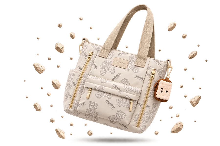 Milky white tote